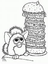 Coloring Burger Pages Cheeseburger Hamburger Printable Furby Comments Getdrawings Getcolorings Coloringhome sketch template