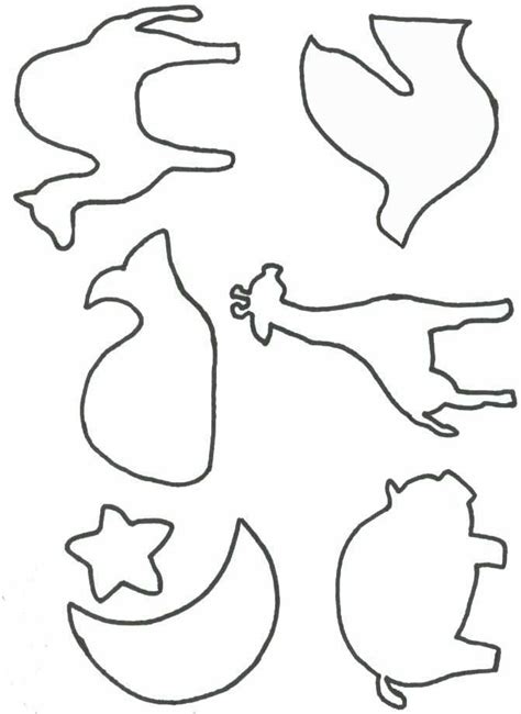 animal shapes  cut  printable templates  kids