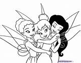 Disneyclips Silvermist Tinkerbell Iridessa Tinker sketch template