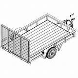 Trailer Drawing Utility Blueprints Northern Tool Getdrawings Flatbed Equipment Carrier Amazon sketch template