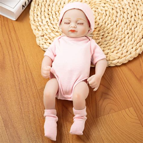 mini reborn baby dolls   full body silicone vinyl realistic babies newborn girls doll toy