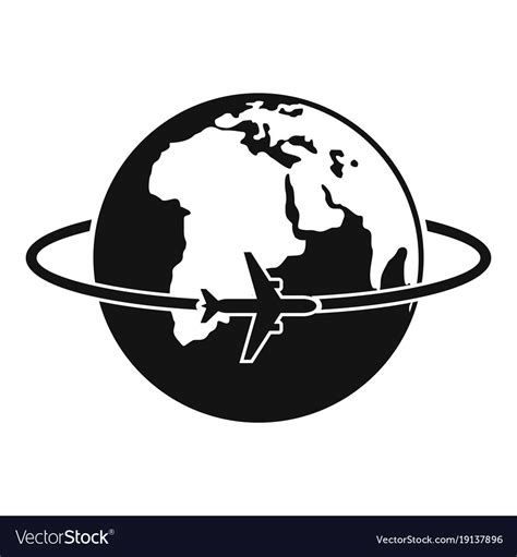 worldwide icon simple style royalty  vector image