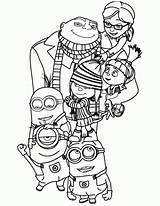 Gru Coloring Dru Despicable Pages Family Ecoloringpage Right Click Save sketch template