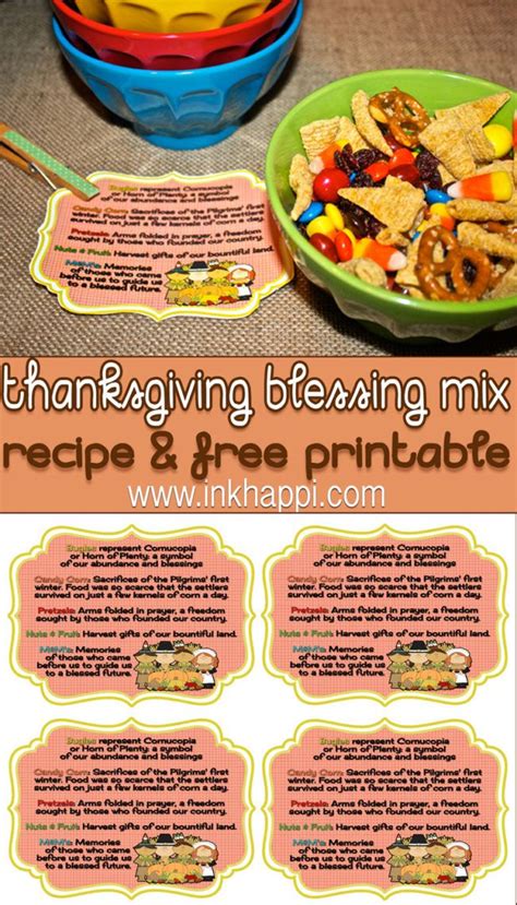 thanksgiving blessing mix  printables inkhappi thanksgiving