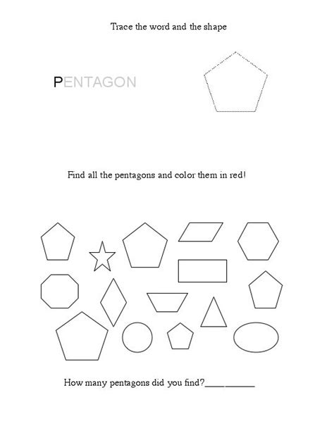 pentagon worksheet