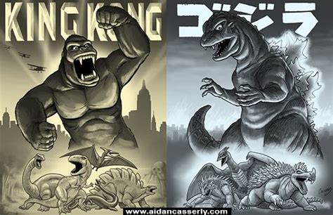 King Kong And Godzilla Prints By Dadahyena On Deviantart King Kong Vs