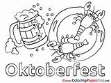 Colouring Crawfish Oktoberfest Coloring Sheet Title sketch template