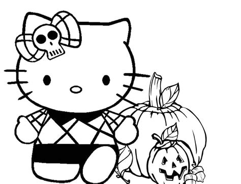 kitty halloween coloring pages  kitty happy halloween