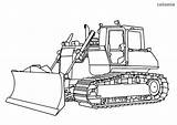 Bagger Planierraupe Bulldozer Fahrzeuge Malvorlage Excavator Schwere Malvorlagen Digger Backhoe Raupenbagger sketch template