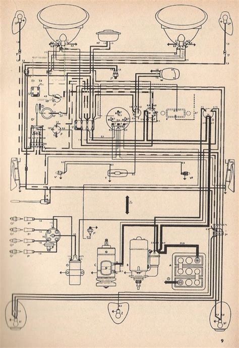 thesamba  type  wiring diagrams   vw beetle diagram carocha