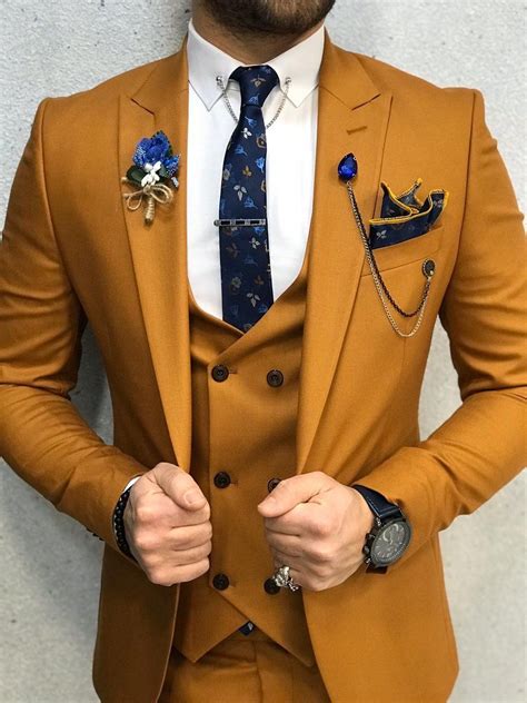 olympia mustard slim fit suit bjn fashion suits  men designer