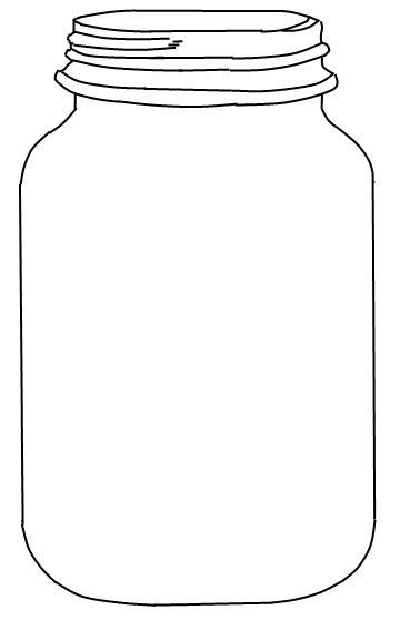 mason jar outline template bing images jar crafts bug art mason