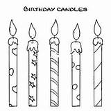 Birthday Candle Coloring Candles Pages Drawing Draw Netart Anniversaire Cake Coloriage Colouring Template Dessin Bougie Kids Printable Gateau Christmas Cupcake sketch template
