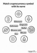 Cryptocurrency Bitcoin Dollar Ethereum Safemoon Dogecoin sketch template