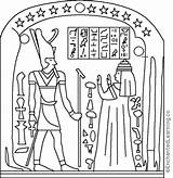Coloring Egyptian Stele Egypt Pages sketch template