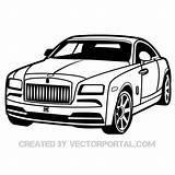 Royce Rolls Car Vector Cars Luxury Coloring Vectors Vectorportal Vehicle Pages Graphics Silhouette sketch template