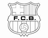 Barcelona Coloring Crest Coloringcrew Soccer Print sketch template