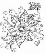 Coloring Henna Pages Flower Books Etsy Tangled Printable Designs Adult Flowers Book Pattern Color Getcolorings Patterns Hand sketch template