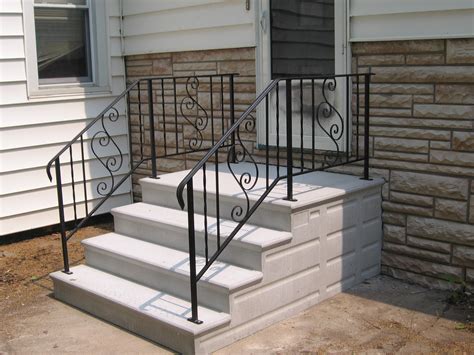 outdoor handrails  concrete steps adding wooden handrails  concrete steps outdoor stair