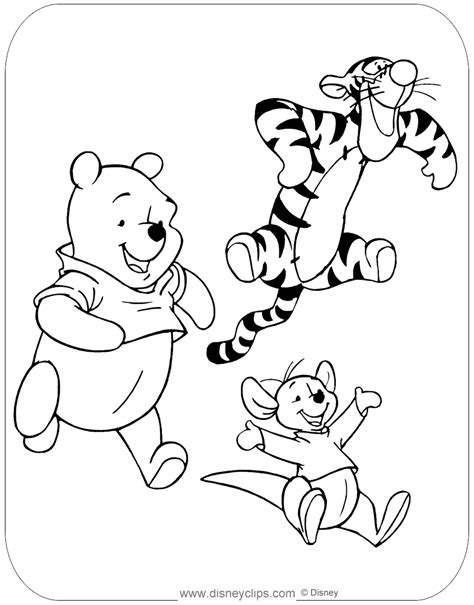 winnie  pooh mixed group coloring pages disneyclipscom