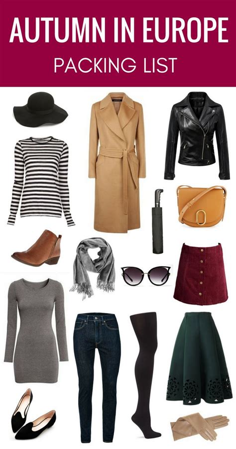 guide to packing for autumn in europe a complete packing list europe