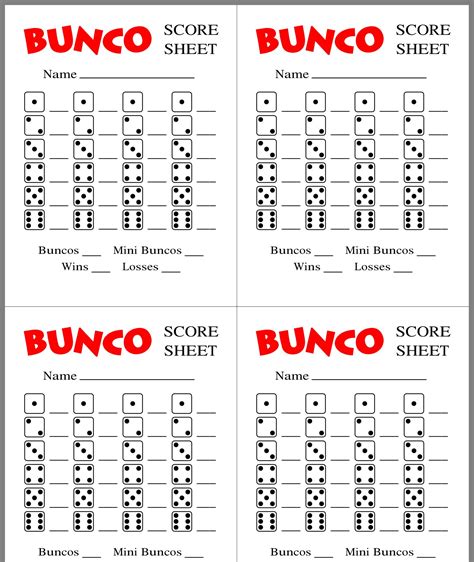 beautiful bunco sign  sheet repli counts template replicounts