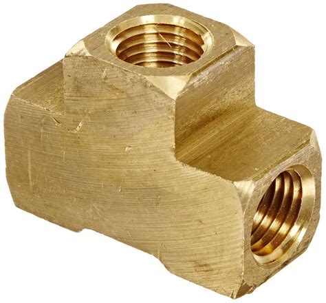 anderson metals  brass pipe fitting barstock tee      npt female pipe