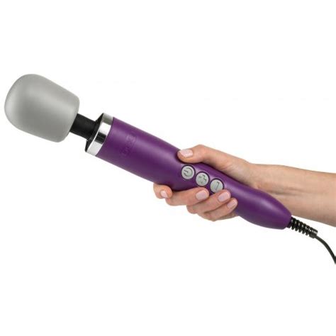 doxy plug in vibrating wand body massager purple sex toys and adult