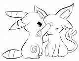 Umbreon Espeon Eevee Altaria Evolutions Malvorlagen Pokémon Kindpng Getdrawings Chibi sketch template