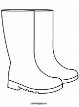 Rain Boots Boot Wellies Coloring Kids Autumn Choose Board Rubber Pages Template Colouring sketch template