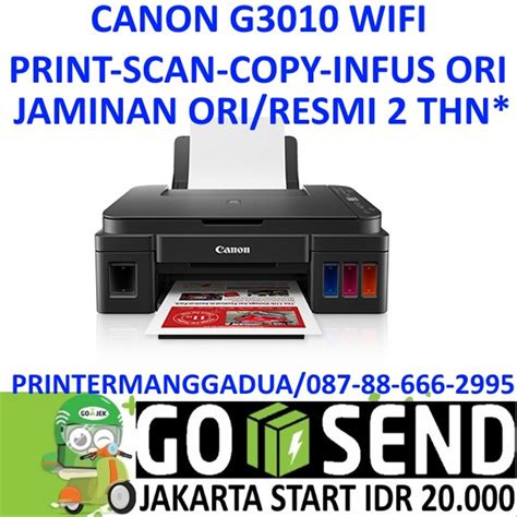 jual canon g3010 wifi all in one printer infus original g 3010 di lapak