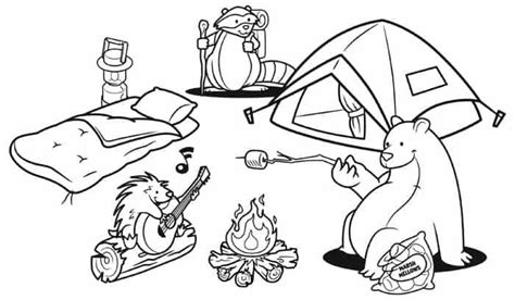camping coloring pages  preschoolers  printable camping coloring