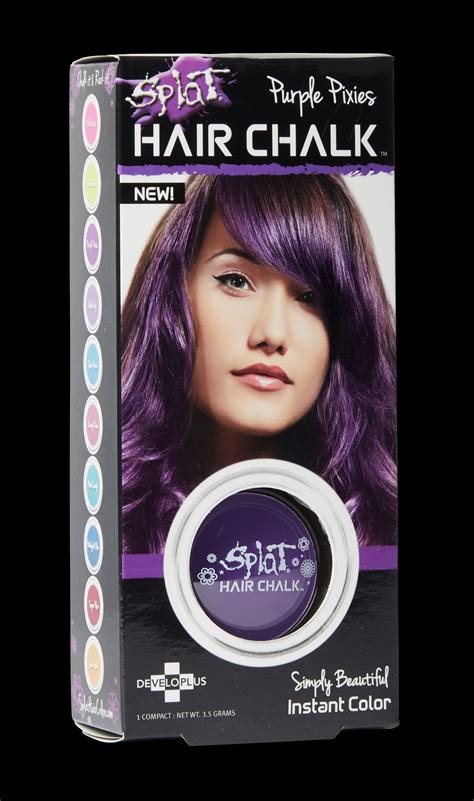splat purple pixies hair chalk temporary purple hair color highlights