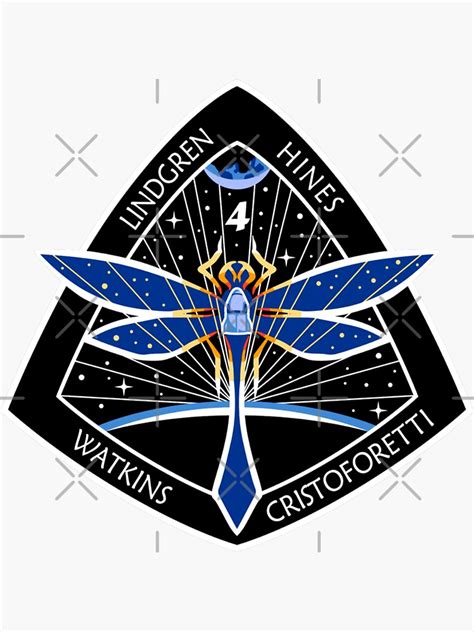 spacex crew  mission patch sticker  sale  trendistudio redbubble