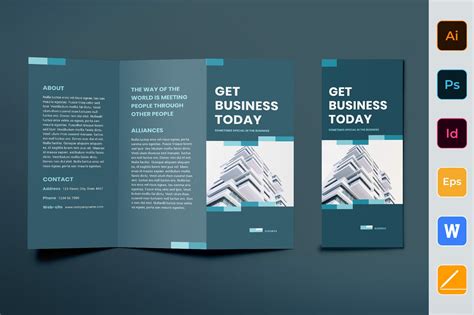 business networking brochure trifold brochure templates creative market