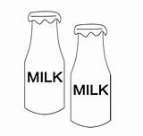 Milk Clipart Carton Colouring Coloring Bottle Water Jug Clip Glass Cliparts Clipartmag Library sketch template