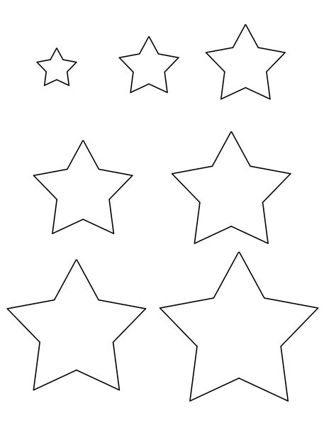 stars   sizes coloring page  printable coloring pages