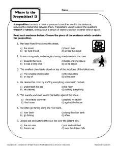 worksheet    preposition preposition worksheets