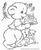 Bear Teddy Coloring Pages Cake Colouring Bears Momma Kids Honkingdonkey Library Clipart Line sketch template