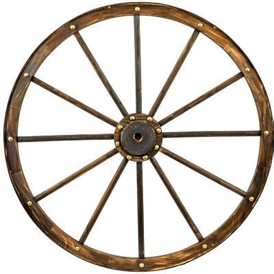 red shed wooden wagon wheel    zoombug