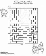 Disney Printable Mazes Crossword Christmas Maze Beast Beauty Alice Elsa Mouse Minnie Disneyclips Wonderland Mickey Abcya Funstuff sketch template