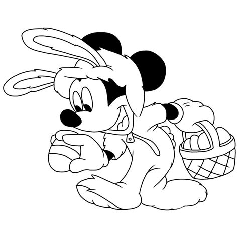 disney easter coloring pages bunny mickey mouse  easter egg
