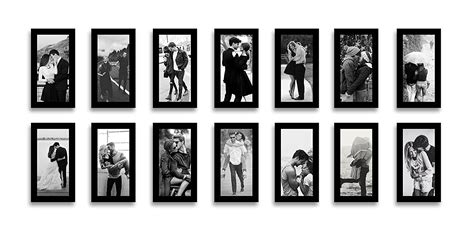 Desi Frame Decorative Set Of 14 Black Individual Wall Photo Frames