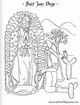 Guadalupe Colorear Virgen Jude Catecismo Colouring Aku2 Tepeyac sketch template
