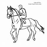 Horse Coloring Pages Racing Race Racehorse Drawing Printable Walking Color Barrel Getdrawings Getcolorings Line Print sketch template
