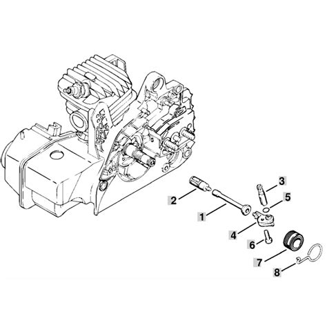 stihl ms  chainsaw ms  parts diagram oil pump
