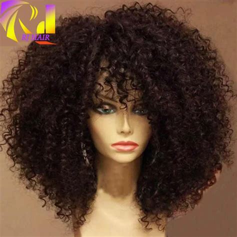 virgin brazilian kinky curly wigs human hair 180 density full lace