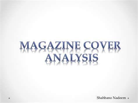 analysis cover