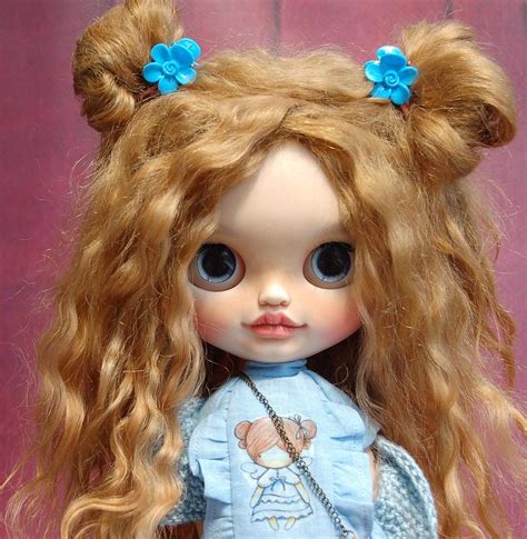 custom blythe doll ooak mohair hair by katalena ооак bjd zoe etsy