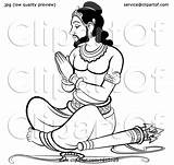 Lankan Sri King Bow Arrows Illustration Royalty Clipart Vector Perera Lal sketch template